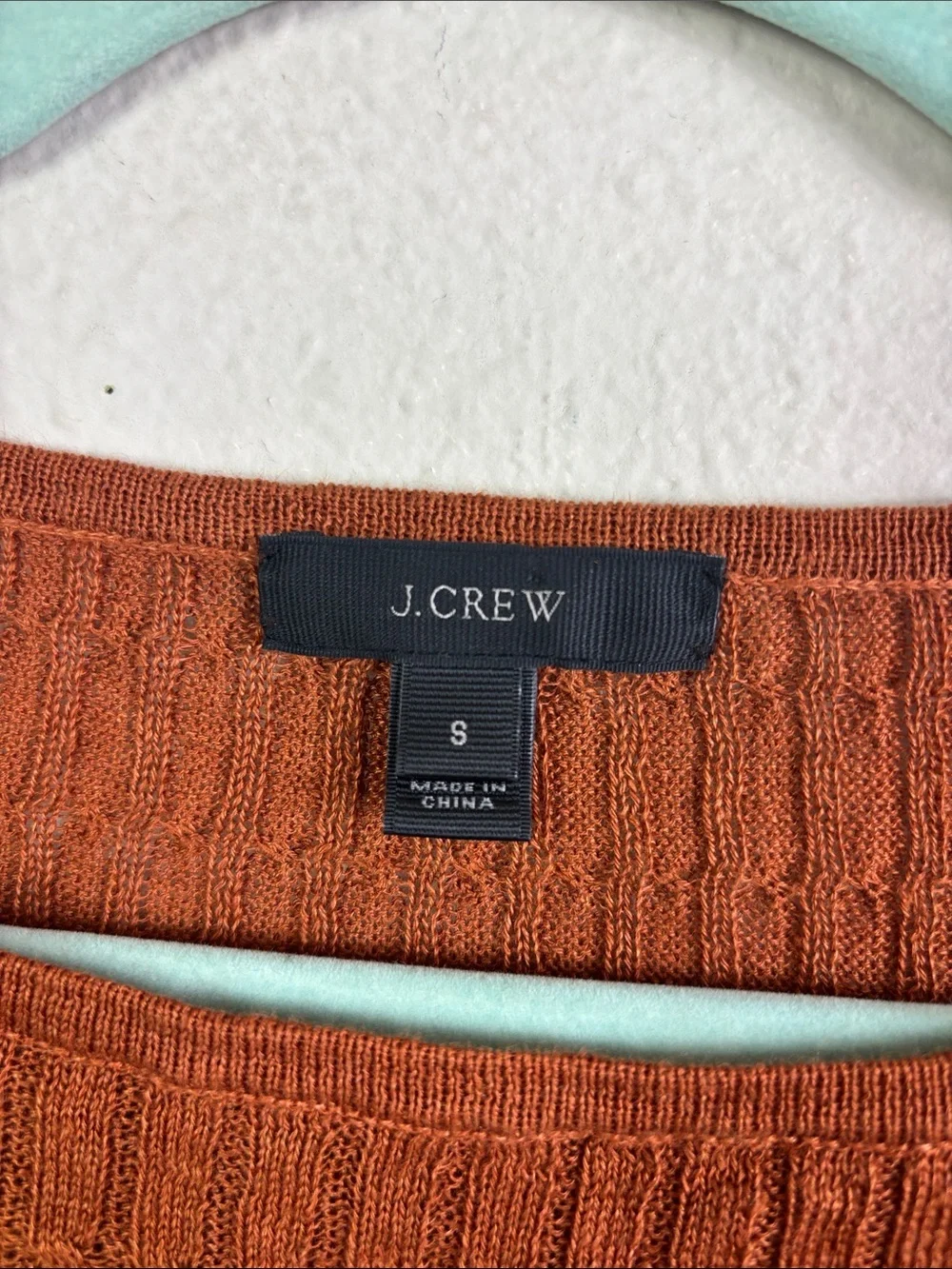 J. Crew 100% linen Ribbed Knit Sweater in Brown Long Sleeve sz small